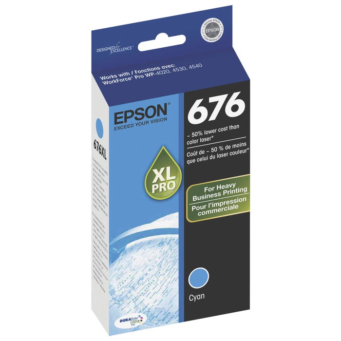 Epson DURABrite Ultra 676 Ink Cartridge, Cyan