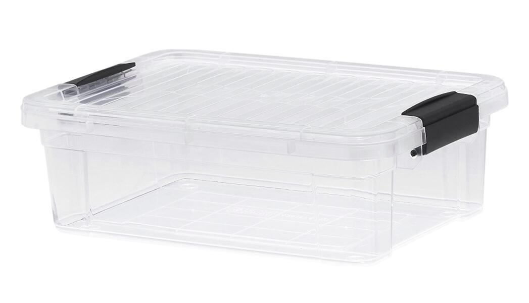 Superio Brand Plastic Storage Container, 1.25 Quart, 1.1 L, Clear 2145804