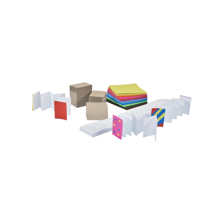 Sax Origa-Mini Accordion Books, 3 Inches, Assorted Colors, Pack of 72