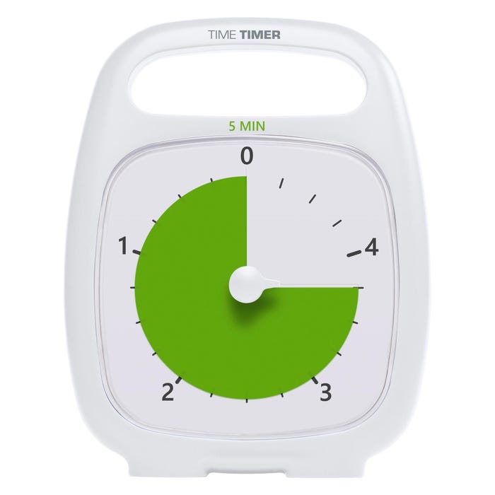 Time Timer PLUS 5 Minute Timer, White