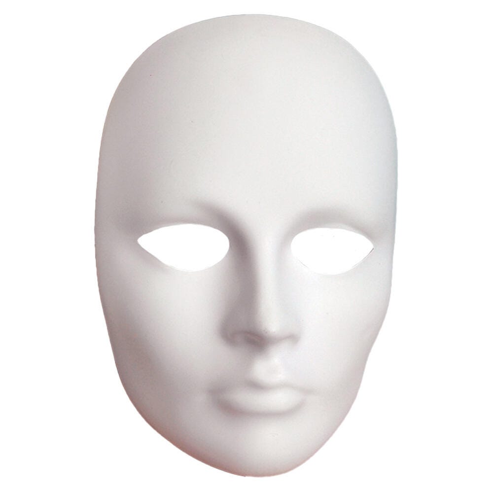 Creativity Street Plain Plastic Feminine Mask, White 409286