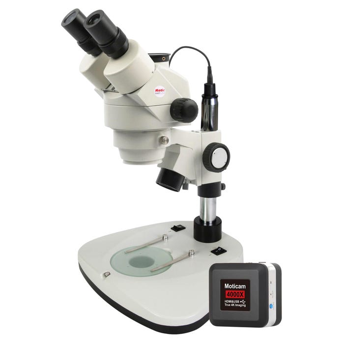 Swift Optical M30TZ-SM99CL-HD Trinocular Stereo Microscope with Moticam Camera
