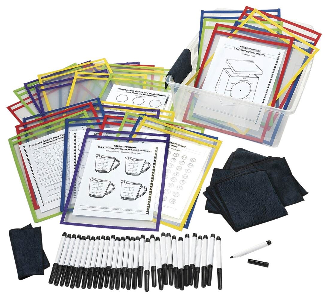 Dry-Erase Top-Loading Pocket Classroom Kit 2218448