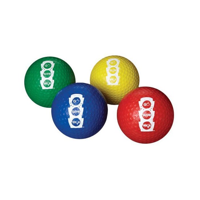 CATCH Go Slow Whoa Dimpled Cover Playground Balls, 7 Inches, Set of 4