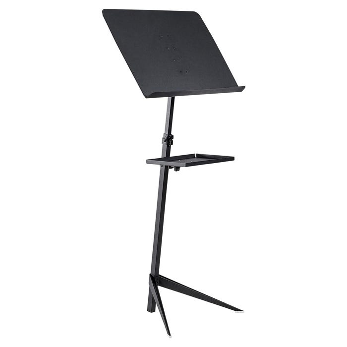 National Public Seating Conductors Stand, 33-3/4 to 52-3/4 Inches Adjustable Height, Black