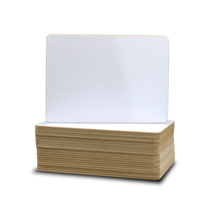 Flipside Dry Erase Plain Two-Sided Boards, 5 x 7 Inches, Pack of 24