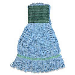 Genuine Joe Synthetic Blend Medium Mophead, Blue, Pack of 12