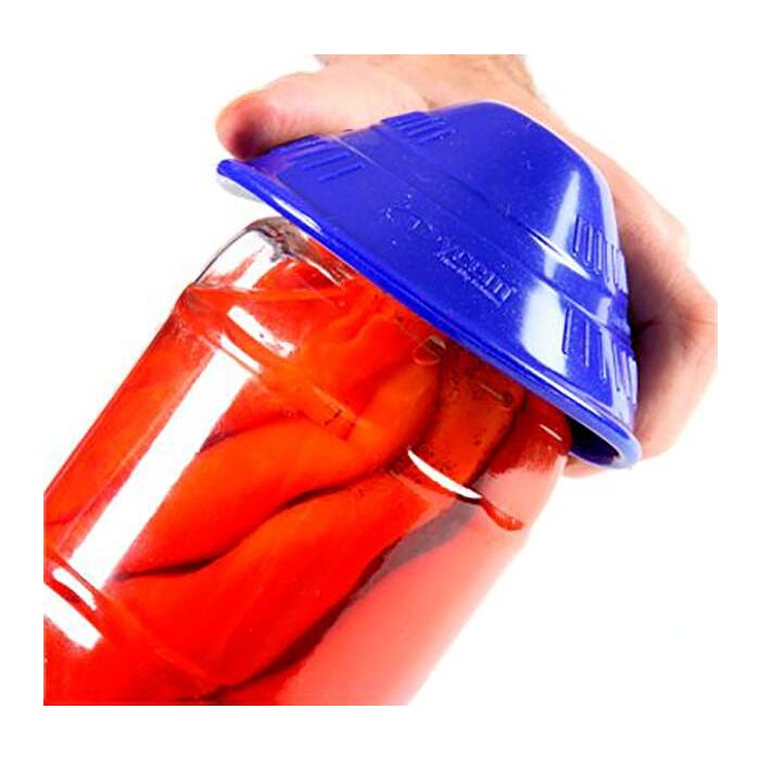 Dycem Non-Slip Cone-Shaped Jar Opener, 4-1/2 x 1/4 Inches, Blue