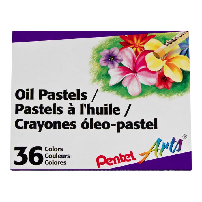 Pentel Arts Oil Pastels, Assorted Colors, Set of 36