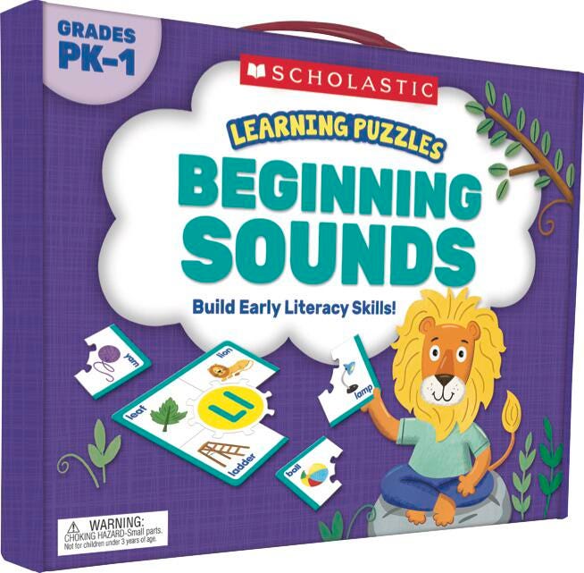 Scholastic Learning Puzzles: Beginning Sounds, Grades PreK-1, Item Number 2002269