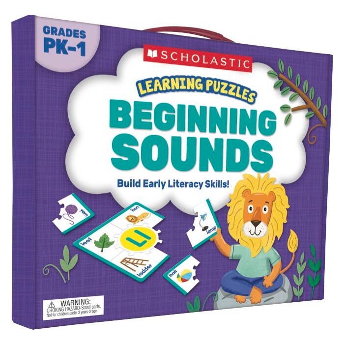 Scholastic Learning Puzzles: Beginning Sounds, Grades PreK-1, Item Number 2002269