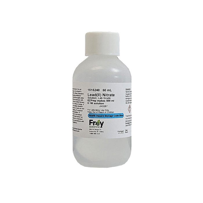 Frey Scientific Lead (II) Nitrate, 0.1 Solution, Lab Grade, 50mL
