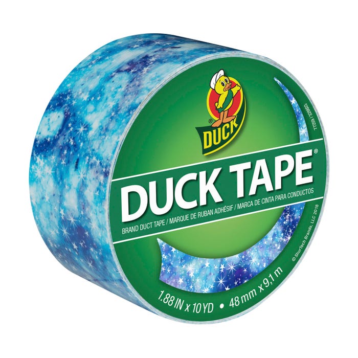 Duck Brand Duck Tape Printed Duct Tape, 1-7/8 Inches x 10 Yards, Starry Galaxy