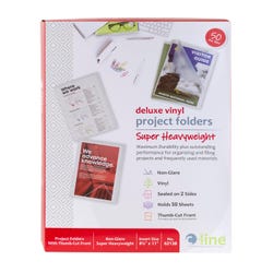C-Line Deluxe Non-Glare Vinyl Project Folders, 8-1/2 x 11 Inches, Box of 50 2149735