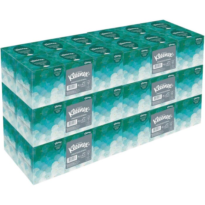 Kleenex Naturals Facial Tissues, Cube Box, 90 Tissues Per Box, Case of 36 Boxes