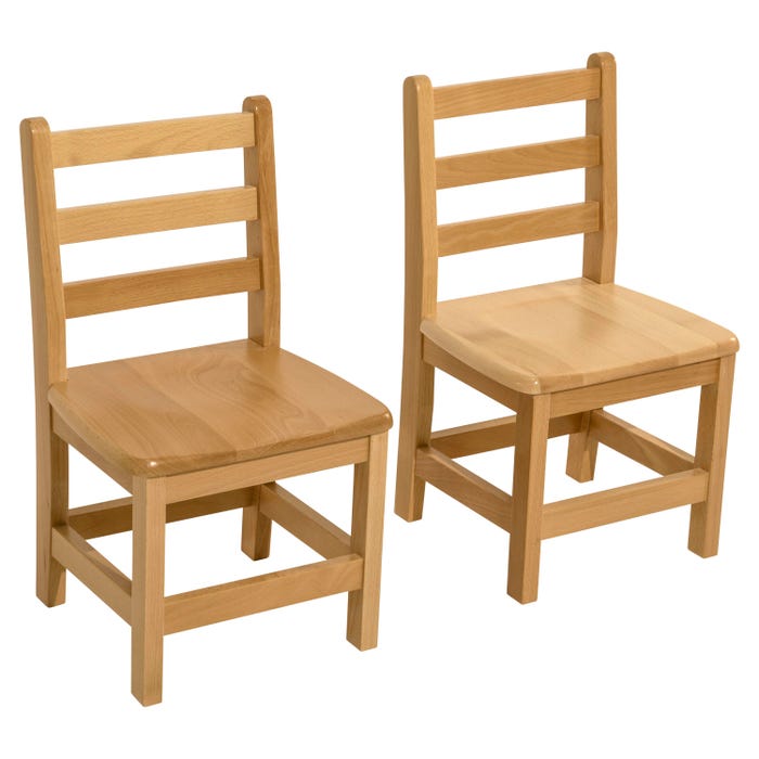 Wood Designs Deluxe Hardwood Chairs, 16-Inch Seat Height, 16 x 14-3/4 x 28-7/8 Inches, Natural, Set of 2