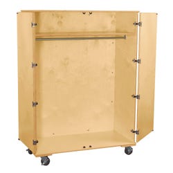 Classroom Select Large Mobile Wardrobe Storage Unit with Coat Rod, 48 x 24 x 67 Inches 1467856