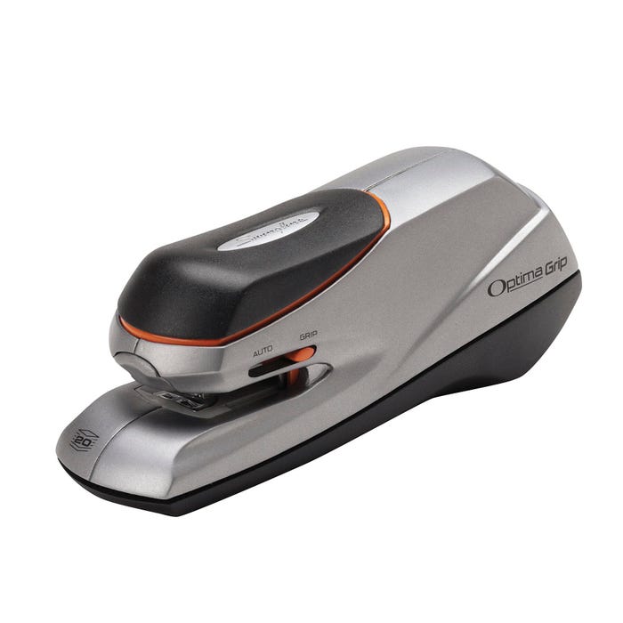 Swingline Optima Electric Stapler, 3/8 in Throat, SWI 35556, S.F. 3 Premium Staples, 20 Sheets, 105 Staple, Silver