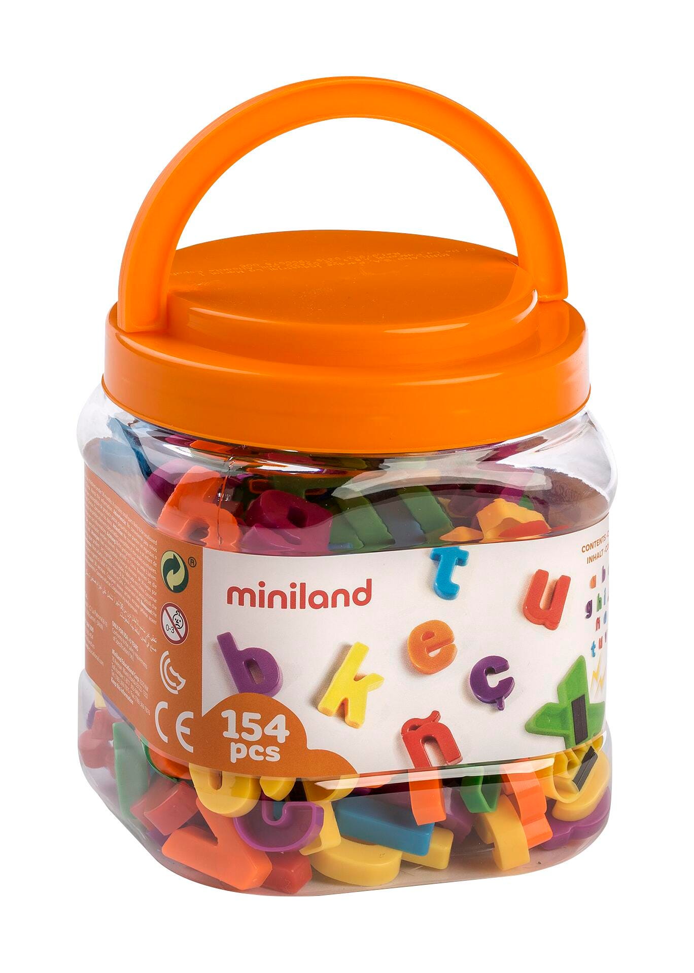 Miniland Magnetic Spanish Letters, Lowercase, 154 Pieces, Item Number 2089863