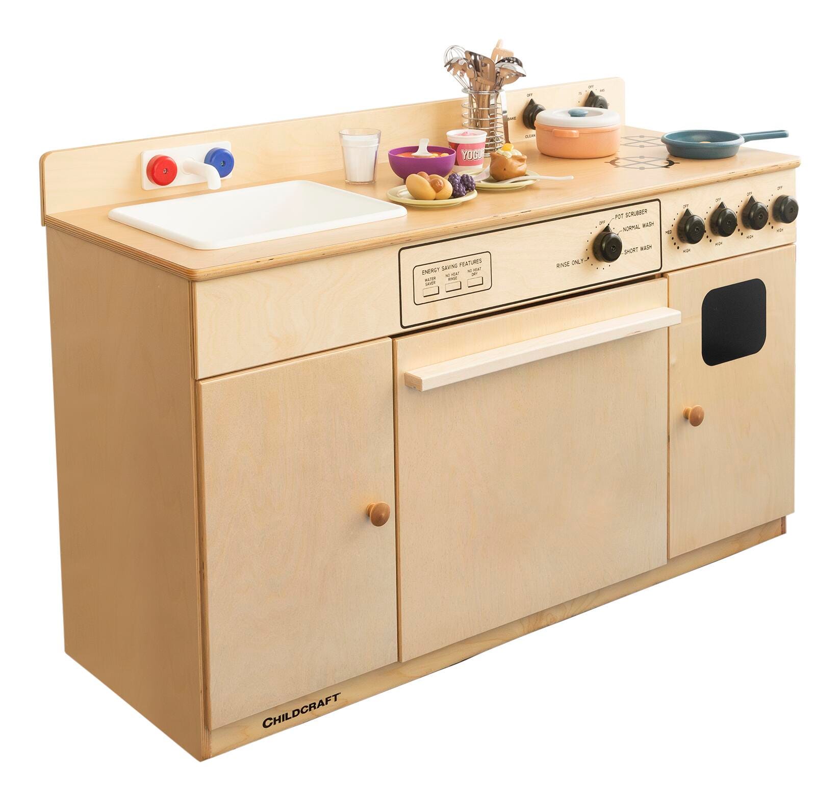 Image for Childcraft All-In-One Kitchen Center, Wooden, 43-1/2 x 16-1/4 x 27-3/4 Inches from School Specialty