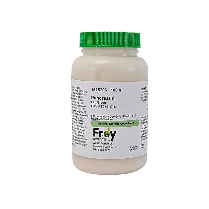 Frey Scientific Pancreatic Enzyme, Lab Grade, 100 Grams