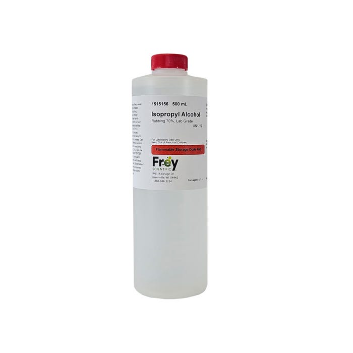 Frey Scientific Isopropyl Alcohol, 70%, Lab Grade, 500mL