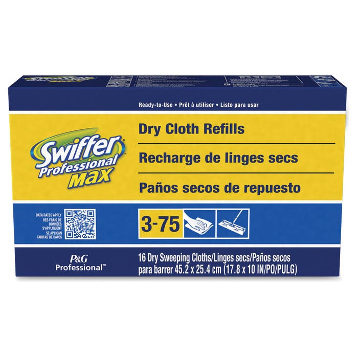 Procter & Gamble Swiffer Max Disposable Cloth, 17 in, White, Pack of 16