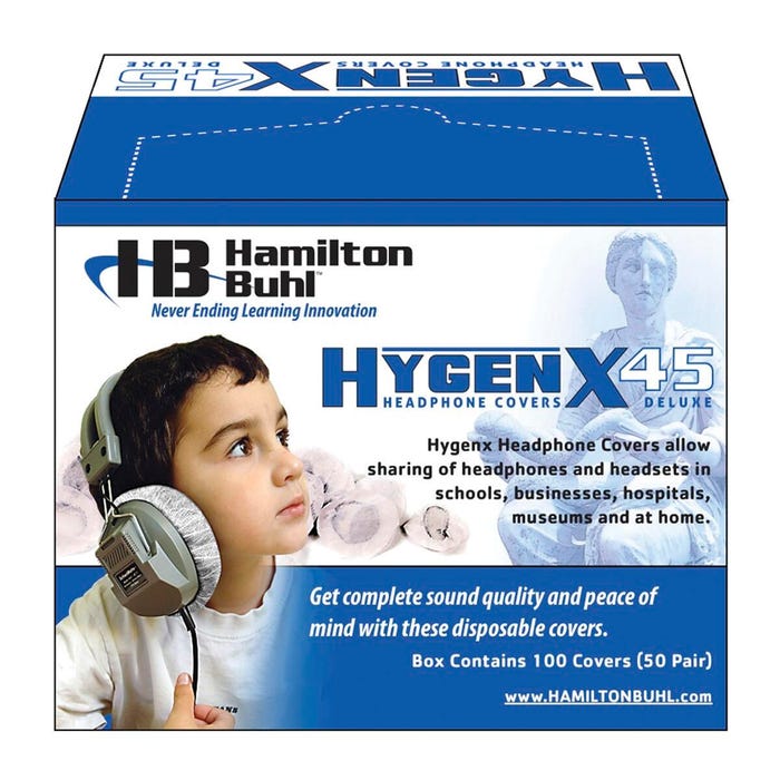 HamiltonBuhl HygenX Disposable Sanitary Headphone Ear Cushion Covers, 50 Pairs