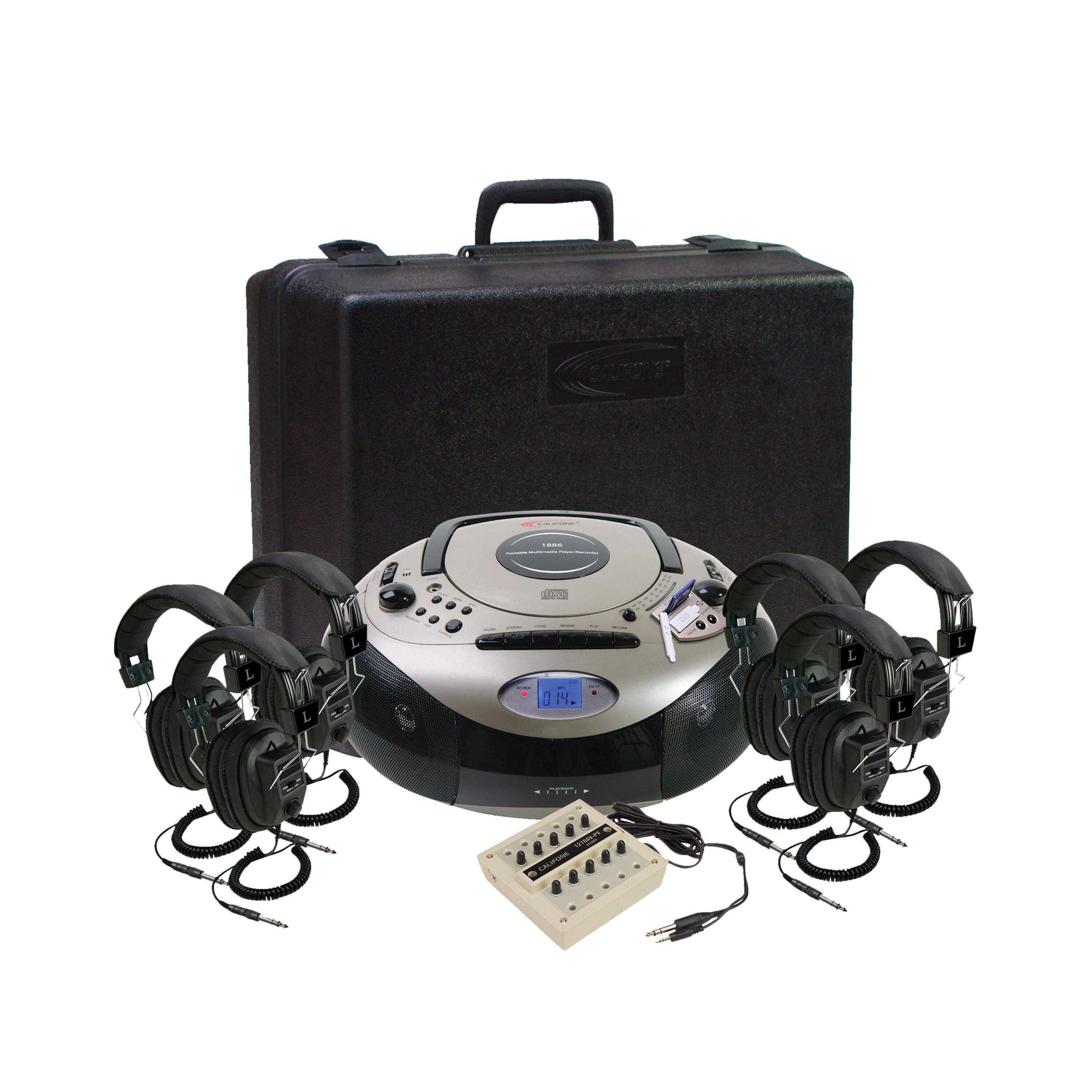 Califone Spirit 1886PLC-6 SD 6-Person Listening Center for Classrooms 1544127