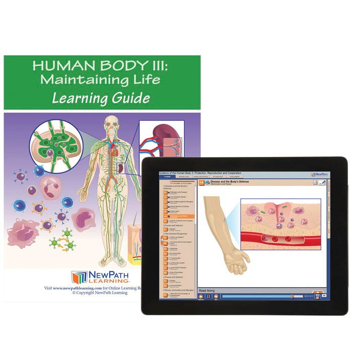 NewPath Learning Maintaining Life of the Human Body Student Learning Guide with Online Lesson