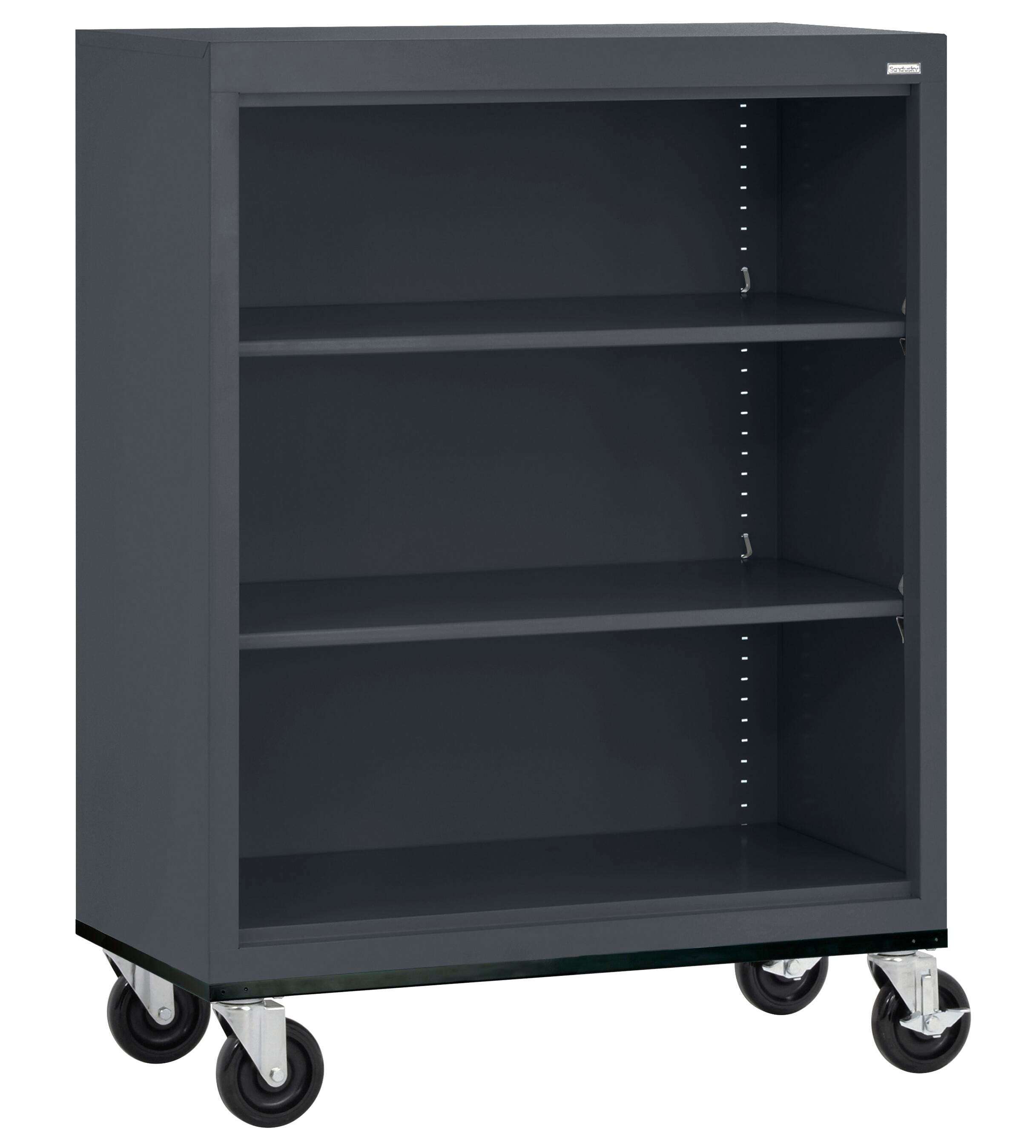Sandusky Lee Elite Welded Mobile Bookcase, 3 Shelves, 36 x 18 x 48 Inches 4001030