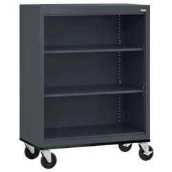 Sandusky Lee Elite Welded Mobile Bookcase, 3 Shelves, 36 x 18 x 48 Inches 4001030