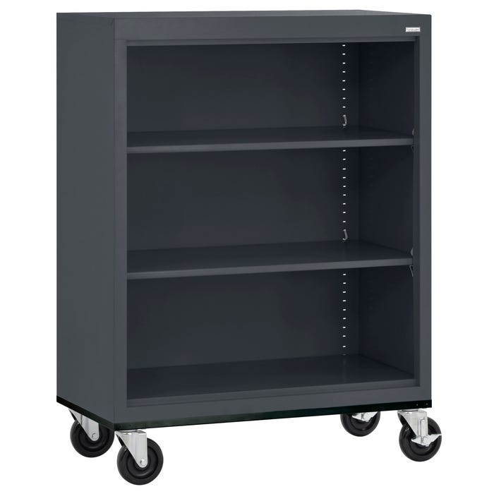 Sandusky Lee Elite Welded Mobile Bookcase, 3 Shelves, 36 x 18 x 42 Inches