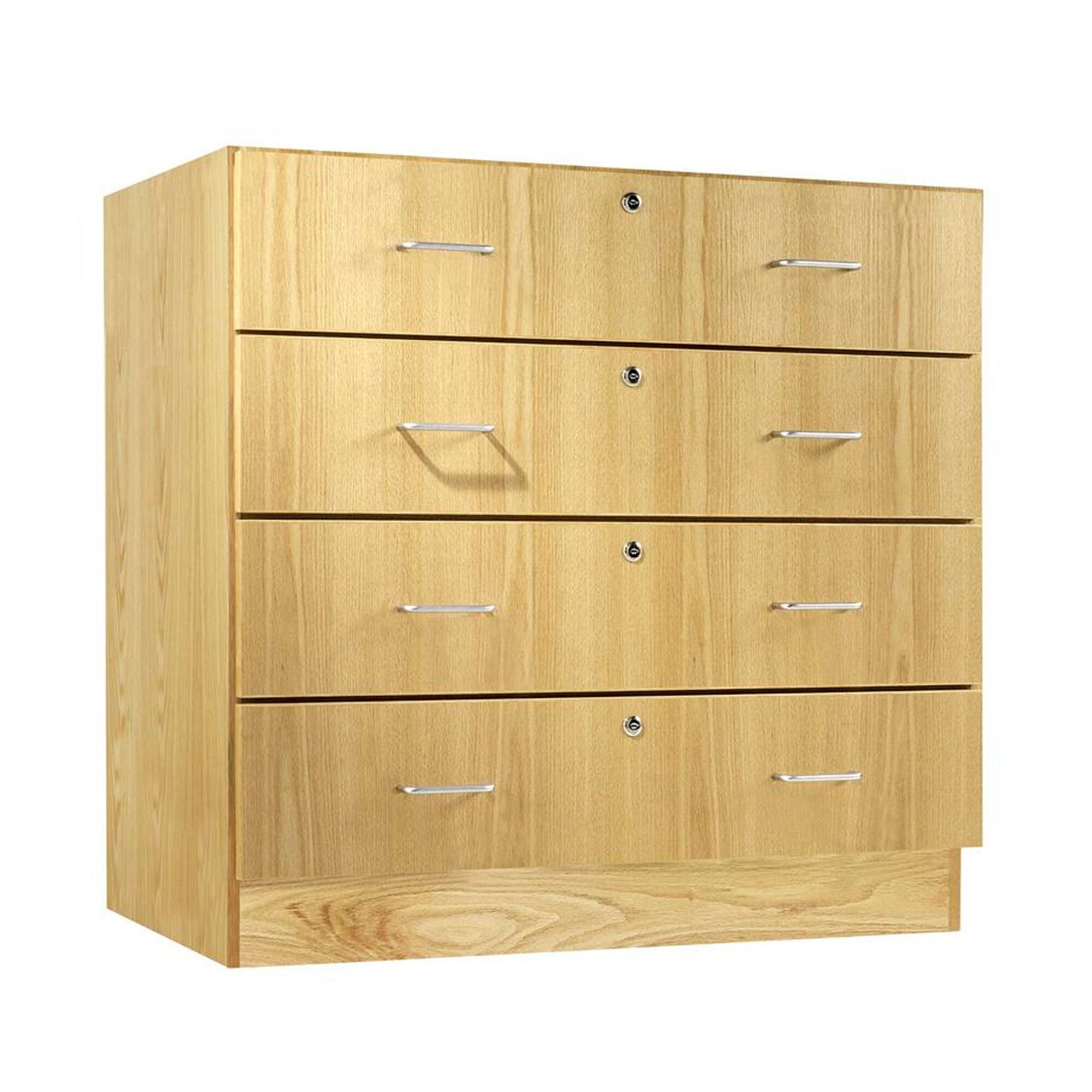 Diversified Spaces 4-Drawer Base Cabinet Without Top, 36 x 22 x 35 Inches, Maple