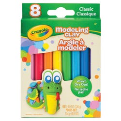 Crayola Modeling Clay, 3/5 Ounce Packs, Assorted Classic Colors, Set of 8 1536184