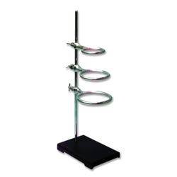 GSC Support Ring Stand and Rings, 5 X 8 in Base, 20 in Rod, Includes 3 Rings, Item Number 574107