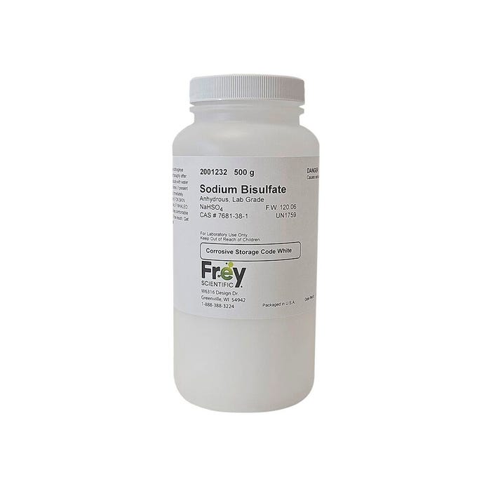 Frey Scientific Sodium Bisulfate, Anhydrous, Lab Grade, 500 Grams