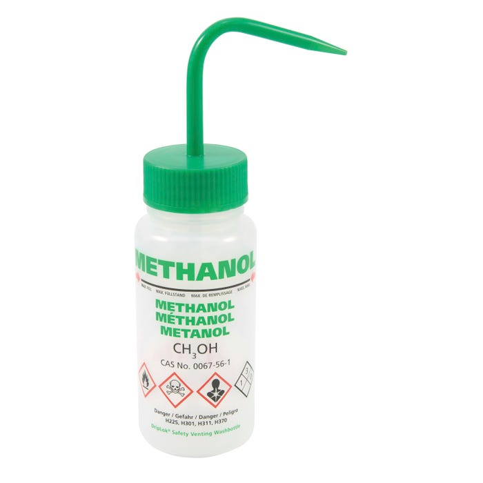 Dynalon Multi-lingual Wide Mouth Wash Bottle Set, 250 mL, Polypropylene, Set of 5