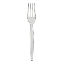 Dixie Heavyweight Plastic Forks, Clear, Pack of 1000