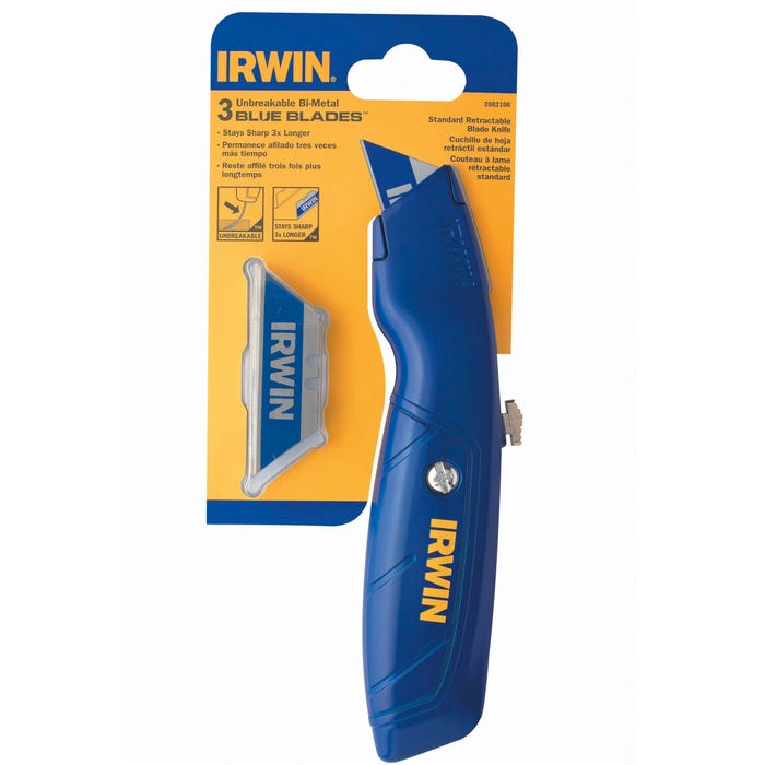 Vise Grip Retractable Standard Utility Knife, Colors Vary