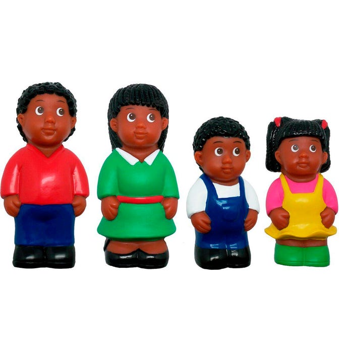Get Ready Kids Play Figures, 5 Inches, African American Family, Set of 4