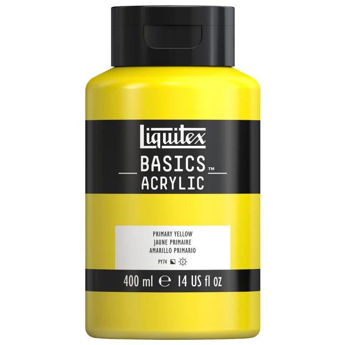 Liquitex BASICS Acrylic Paint, 14 Ounce Jar, Primary Yellow