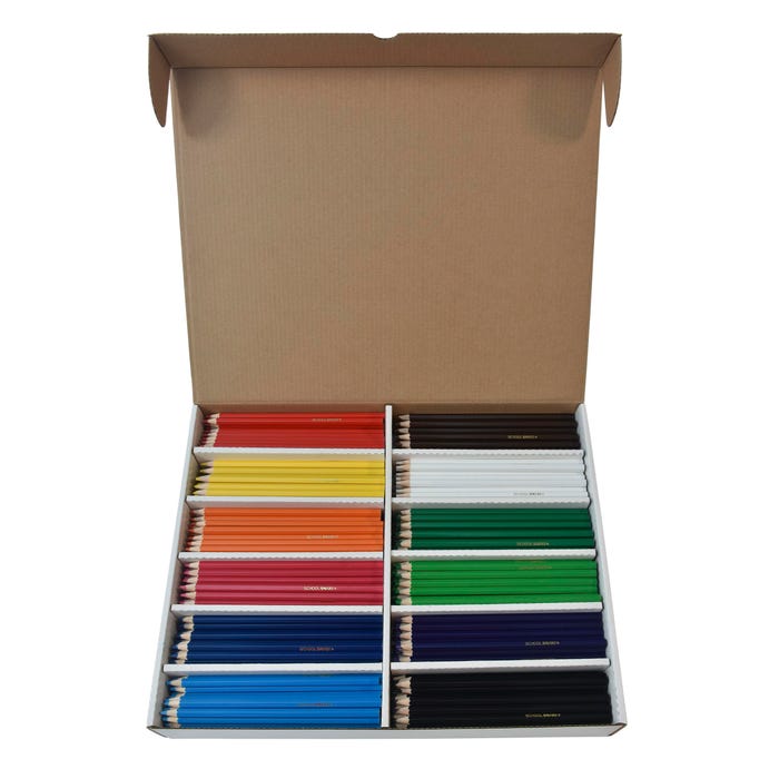 School Smart Colored Pencils Classroom Pack, Assorted Colors, Pack of 480