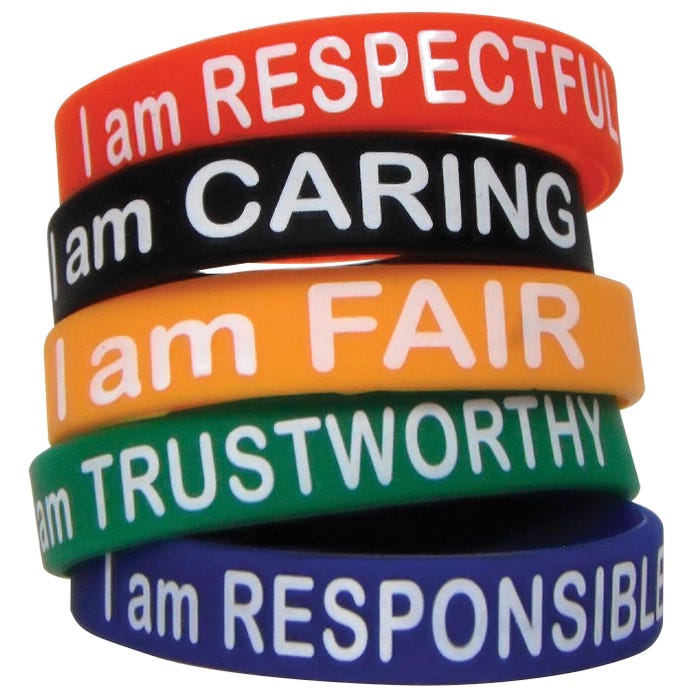 Teacher Created Resources Wristbands Character Traits, Pack of 10