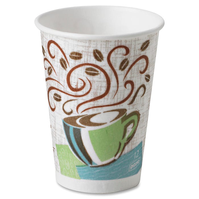 Dixie PerfecTouch Hot Cup, 12 oz, Multiple Colors, Pack of 160