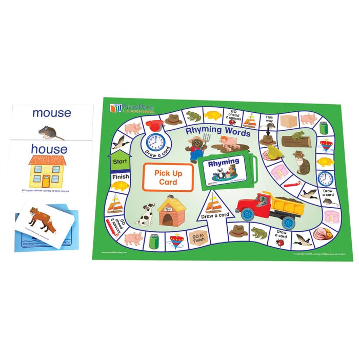 NewPath Learning Rhyming Words Learning Center Game, Grades PreK to 2