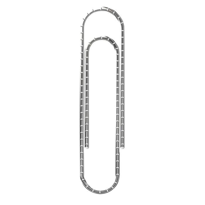 School Smart Non-Skid Paper Clips, Jumbo, 2 Inches, Steel, 10 Packs with 100 Clips Each 1500603