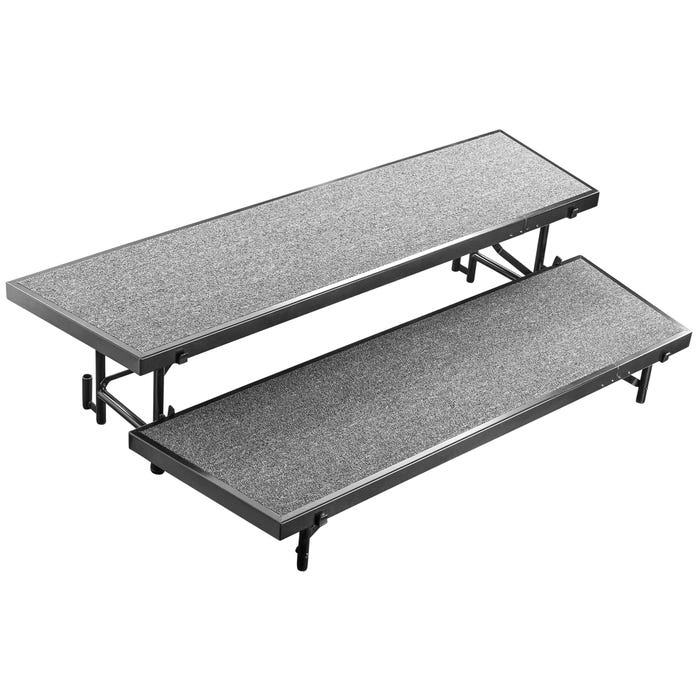 National Public Seating 2 Level Tapered Standing Carpet Deck Riser