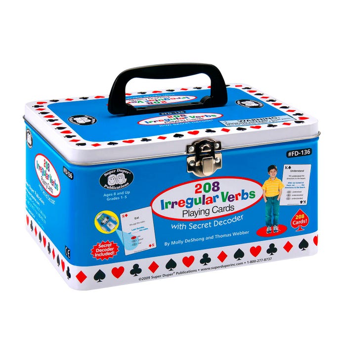 Super Duper 208 Irregular Verbs Playing Cards