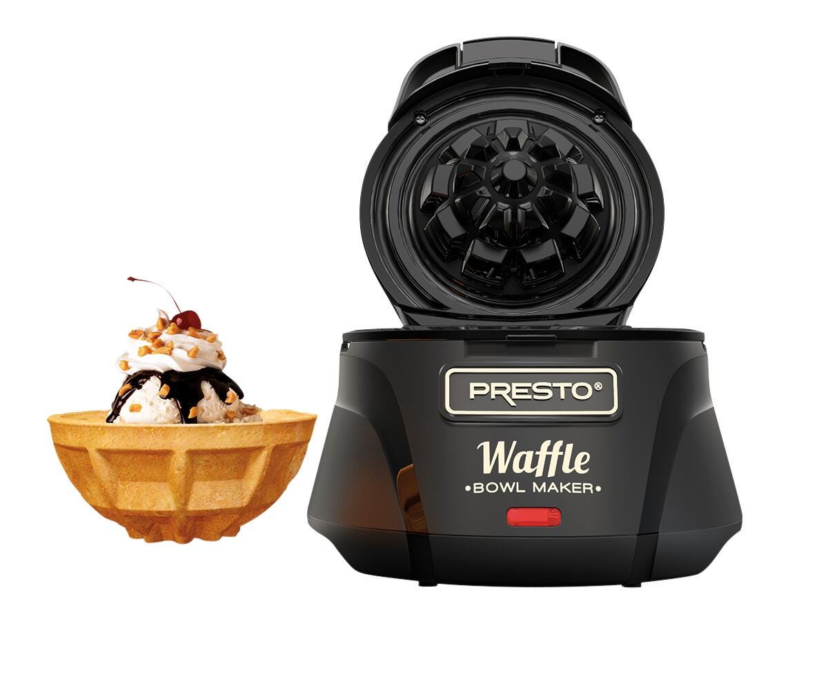 Presto Belgian Waffle Bowl Maker, 4 Inches